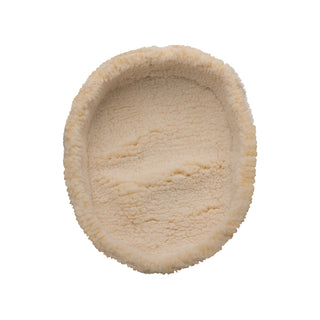 View from above of small sized natural colored HuggleFleece® dog/cat bed.