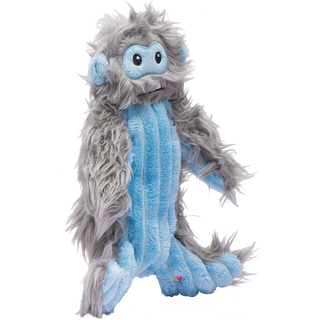 Side profile of Snobro X-Brace plush toy standing upright, highlighting full-body shape and playful pose.