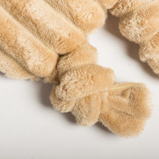 Tan knotted limb made of plush corduroy from Rudy Reindeer HuggleFlattie.