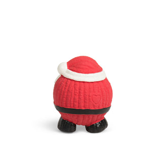 Back view of Santa Ruff-Tex toy showing embossed heart detail