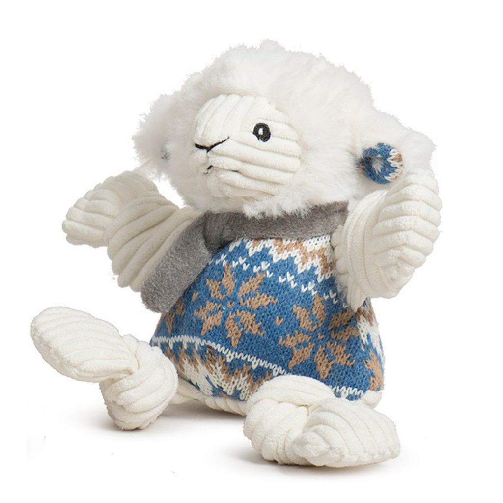 Leo Lamb Plush Dog Toy Knottie® – HuggleHounds