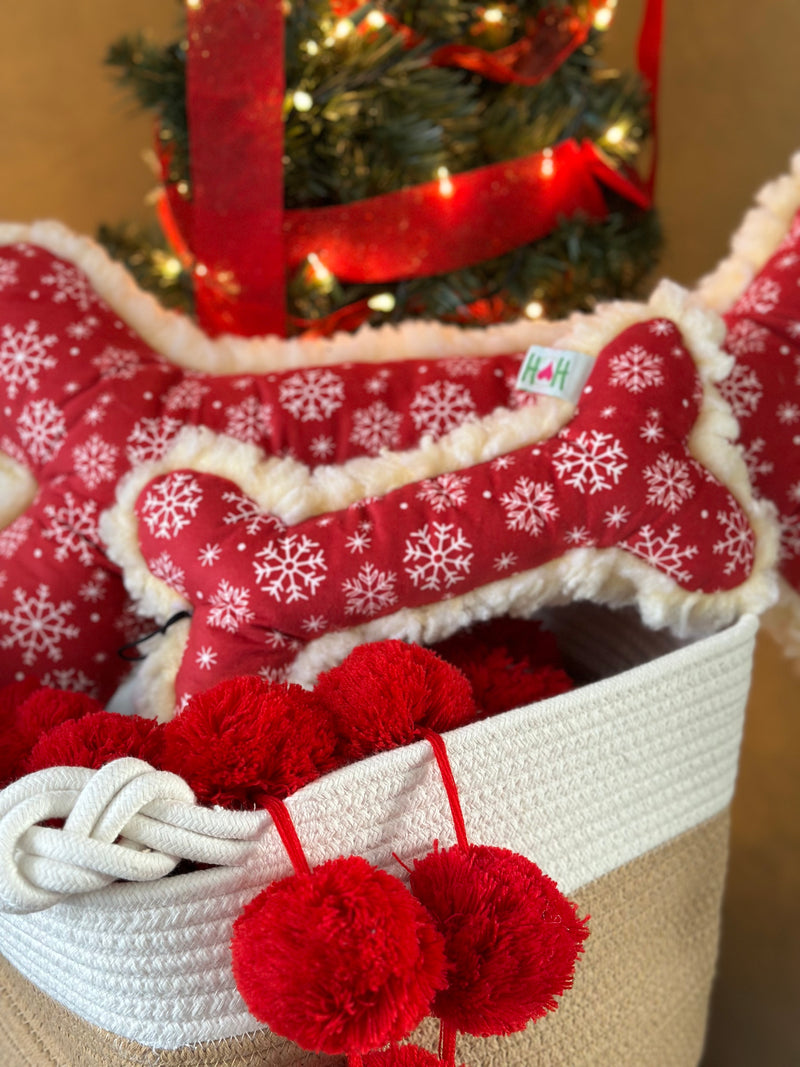 Jingle All the Way Snowflake HuggleFleece® Bone