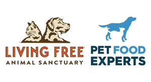Living Free Animal Sanctuary and Pet Food Experts logos