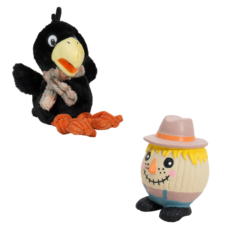 Limited Edition Fall Two-Pack Corny Crow Knottie®, and Tobias Scarecrow Ruff-Tex®