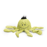 Octavie Octopus Knotties- Large. Large has a green body, smiling face, black spikey hair, and eight arms. Thumbnail