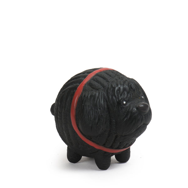 Small Squeaky Dog Treat Giggle Ball Black Color 