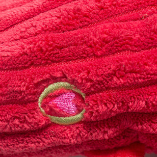 Close up of HuggleHeart on red body.