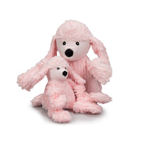 Diva Poodle Knottie- Large and small. Pink fur, black nose, long floppy ears. Thumbnail