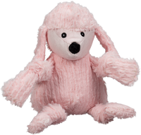 Diva Poodle Knottie. Pink fur, black nose, long floppy ears. Large. Thumbnail