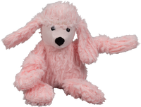 Diva Poodle Knottie. Pink fur, black nose, long floppy ears. Small. Thumbnail