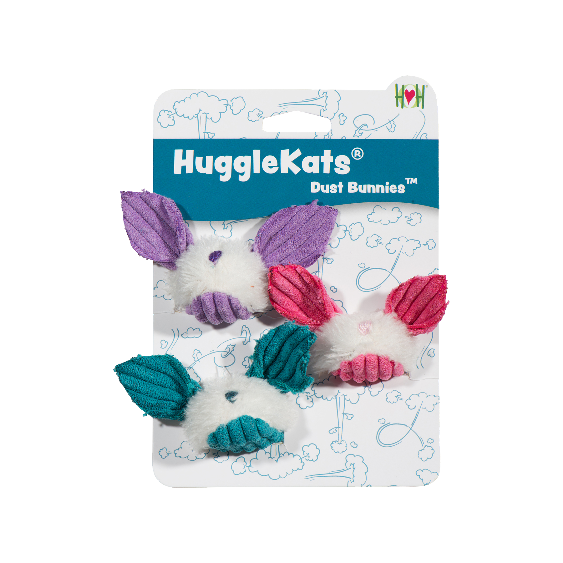 HuggleKats® Dust Bunnies Cat Toys, 3 Pack