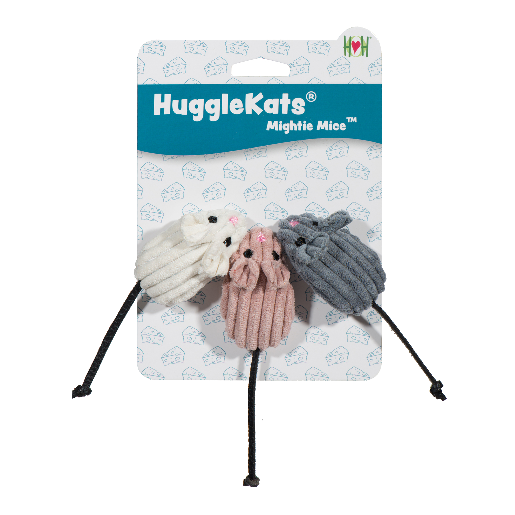 HuggleKats® Mightie Mice Cat Toys, 3 Pack