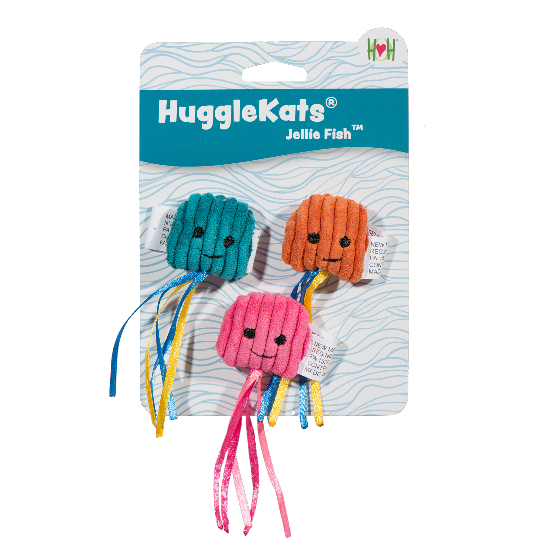 HuggleKats® Jellie Fish Cat Toys, 3 Pack