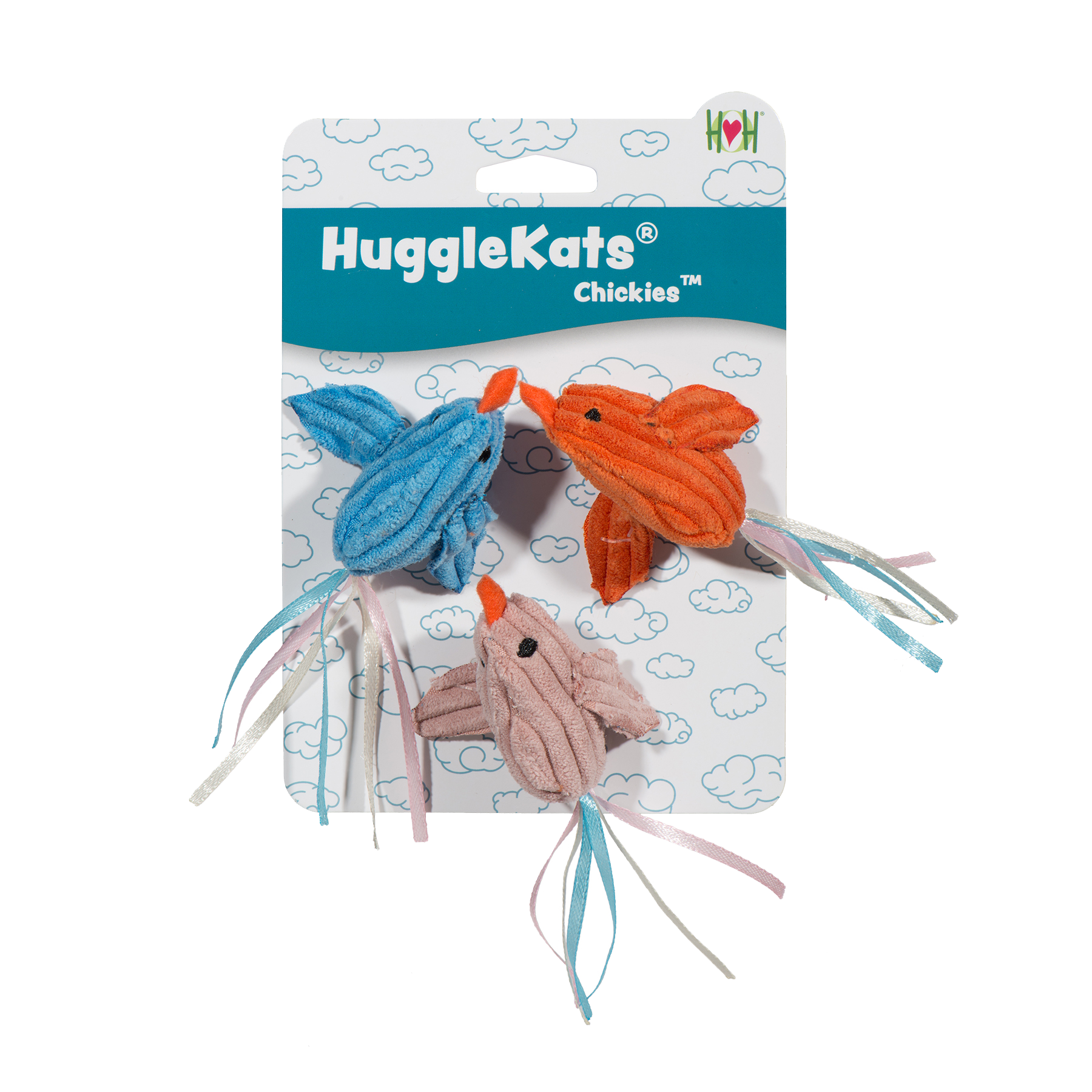 HuggleKats® Chickies Cat Toys, 3 Pack