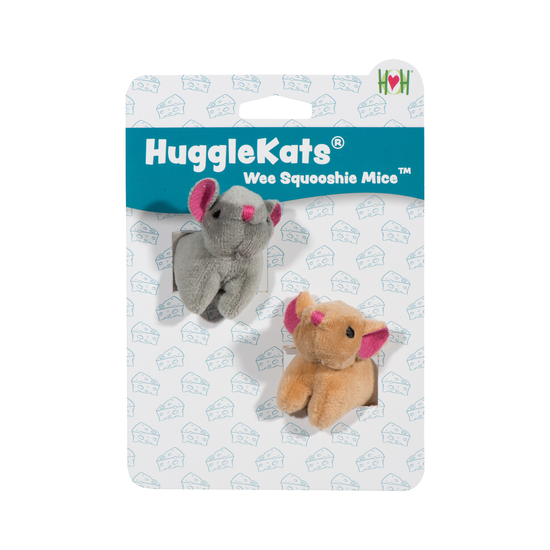 HuggleKats® Wee Squooshie™ Mice Cat Toys, 2 Pack