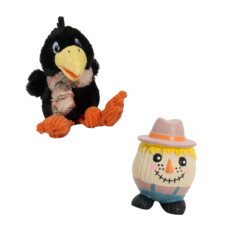 Limited Edition Fall Two-Pack Corny Crow Knottie®, and Tobias Scarecrow Ruff-Tex®