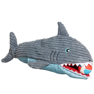 HuggleSnuffles™ Chomp & Chase — Finn Shark Puppet + Ruff-Tex® Beach Ball