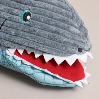HuggleSnuffles™ Chomp & Chase — Finn Shark Puppet + Ruff-Tex® Beach Ball