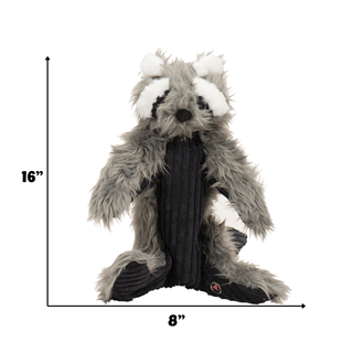 Dimensions of X-Brace Redwood Raccoon, it is 6" tall x 8" wide.