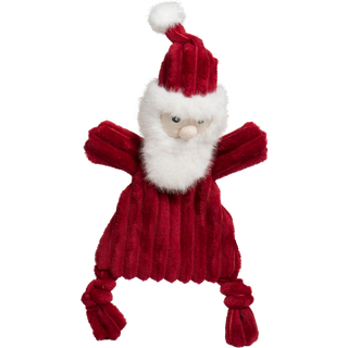 Front view of St. Nick HuggleFlattie highlighting plush body and knotted limbs.
