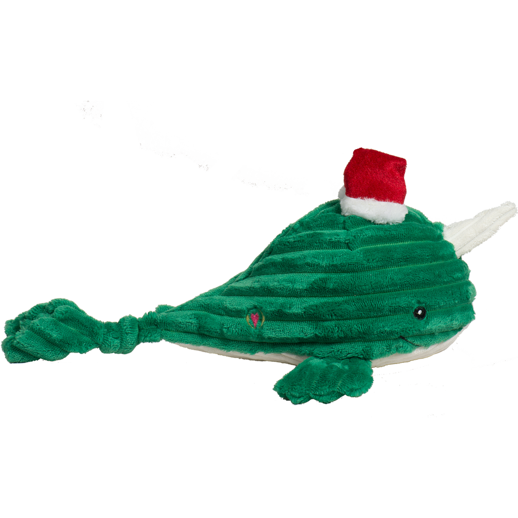 GLORIA Nuka Narwhal Plush Dog Toy With Sound - 25 Cm, Blue, Soft & Durable