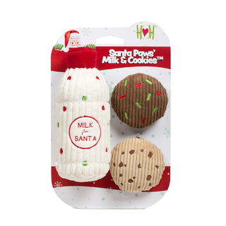 Santa Paws™ Milk & Cookies toy set in retail packaging

