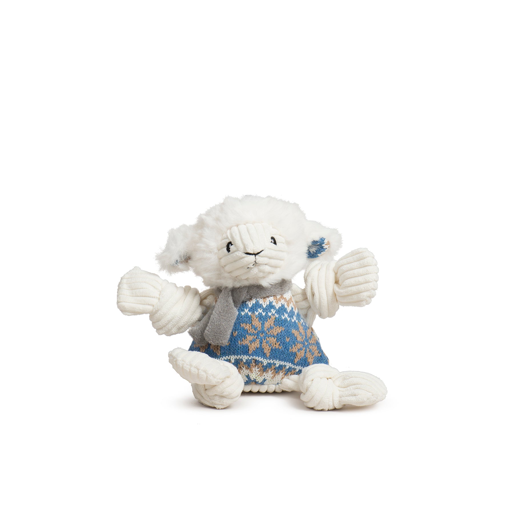 Leo Lamb Plush Dog Toy Knottie® – HuggleHounds Leo Lamb Plush Dog Toy Knottie® – HuggleHounds