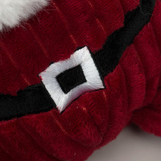 Close up of St. Nick's embroidered black and silver belt to show details.