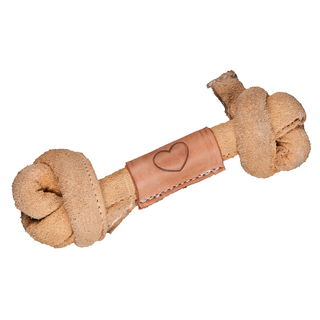 Huggle Hide Natural Leather Bone Dog Toy 3 Pack HuggleHounds