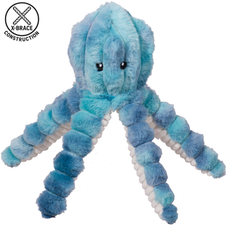 Blue ombre x-brace plush ocotpus dog toy