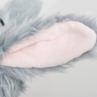 Close up of soft pink inner ear on Birch Bunny.