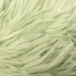 Close up to show texture of  light green faux-fur leaves.
