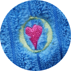 Stitched HuggleGroup Heart logo