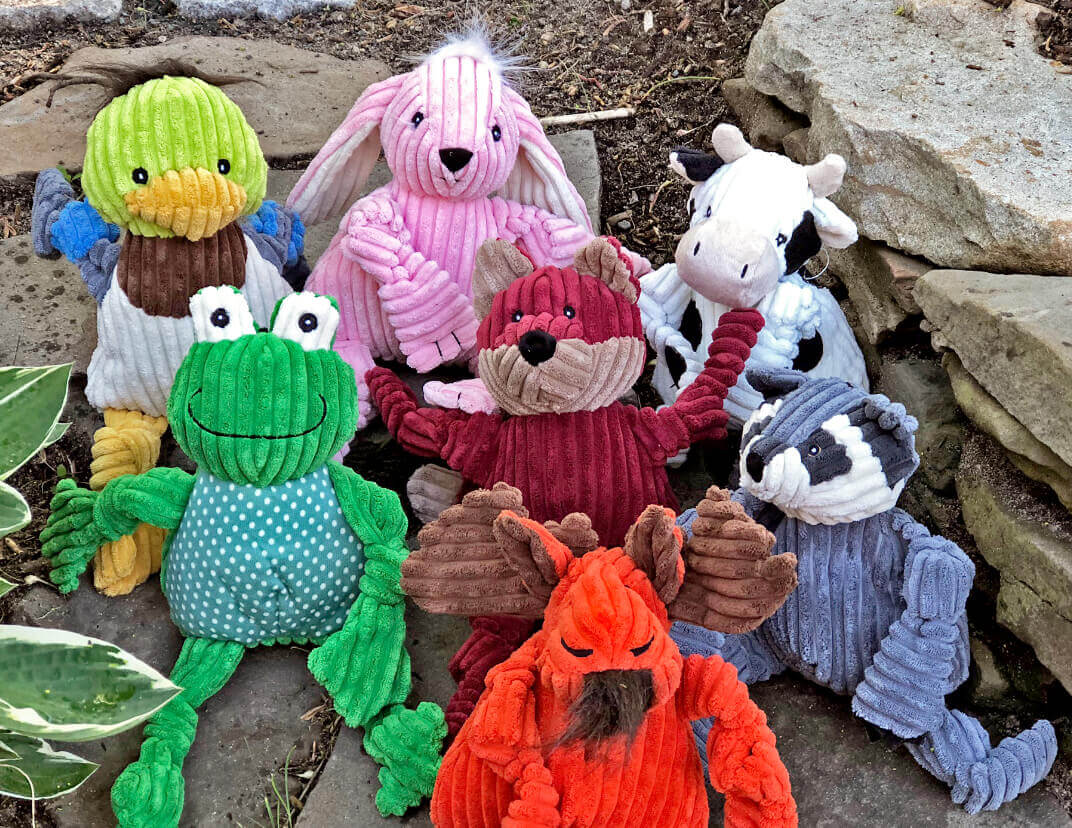 Group shot of Original Knotties® dog toys