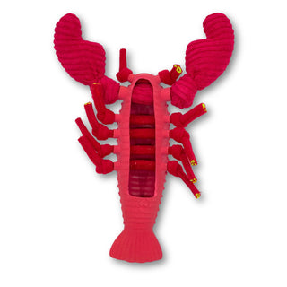 Huggle-Fusion® McCracken Lobsta cut open to show how plush knotted legs pass through the latex body for extra strength and durability.