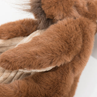 Close up of Maple Moose's arm to show soft texture of faux-fur.