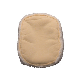 Bottom view of small sized natural colored HuggleFleece® dog/cat bed.
