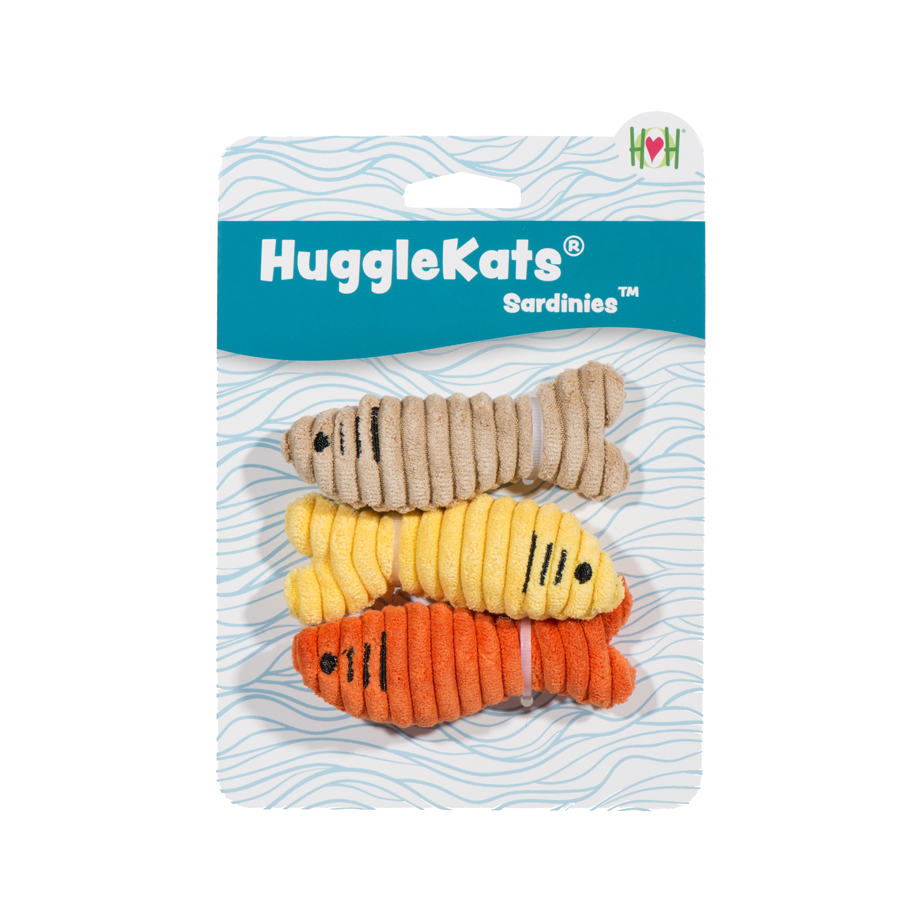 HuggleKats® Sardinies Cat Toys, 3 Pack